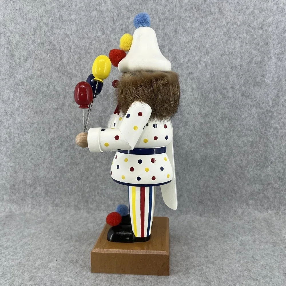 KWO Clown Nutcracker Balloons Germany Signed‎ Em Merck Wood Old World Christmas